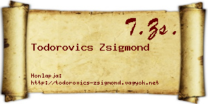 Todorovics Zsigmond névjegykártya